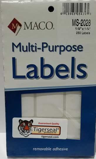 MACO MS 2028 Removable Labels