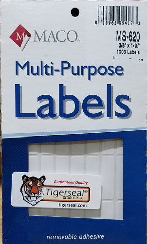 MACO MS 620 Removable Labels from Tigerseal Products