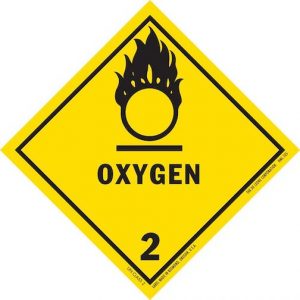 HML525 OXYGEN Class 2 Vinyl Labels