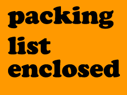 SCL561 Packing Lust Enclosed Label