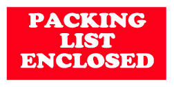 scl307 packing list enclosed labels