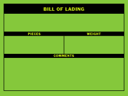 SCL591G Bill of Lading Label