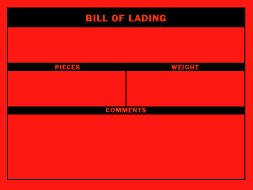 SCL591R Bill of Lading Label