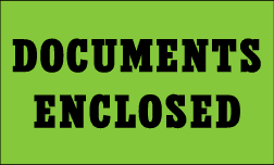 SCL256 Documents Enclosed Label
