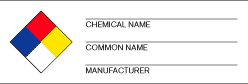 RTK204 chemical common name labels 1 x 3 rolls of 500