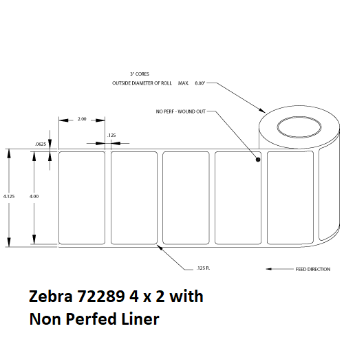 Zebra 72289 Thermal Transfer Labels Tigerseal Prodycts 2171