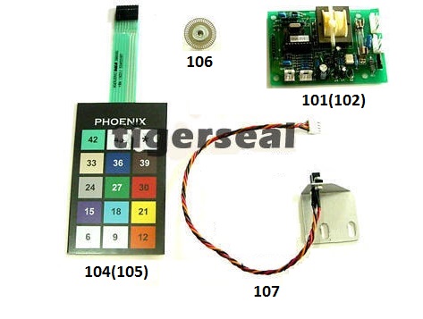 Controller Board - Parts Inside Key Drum - Phoenix E1