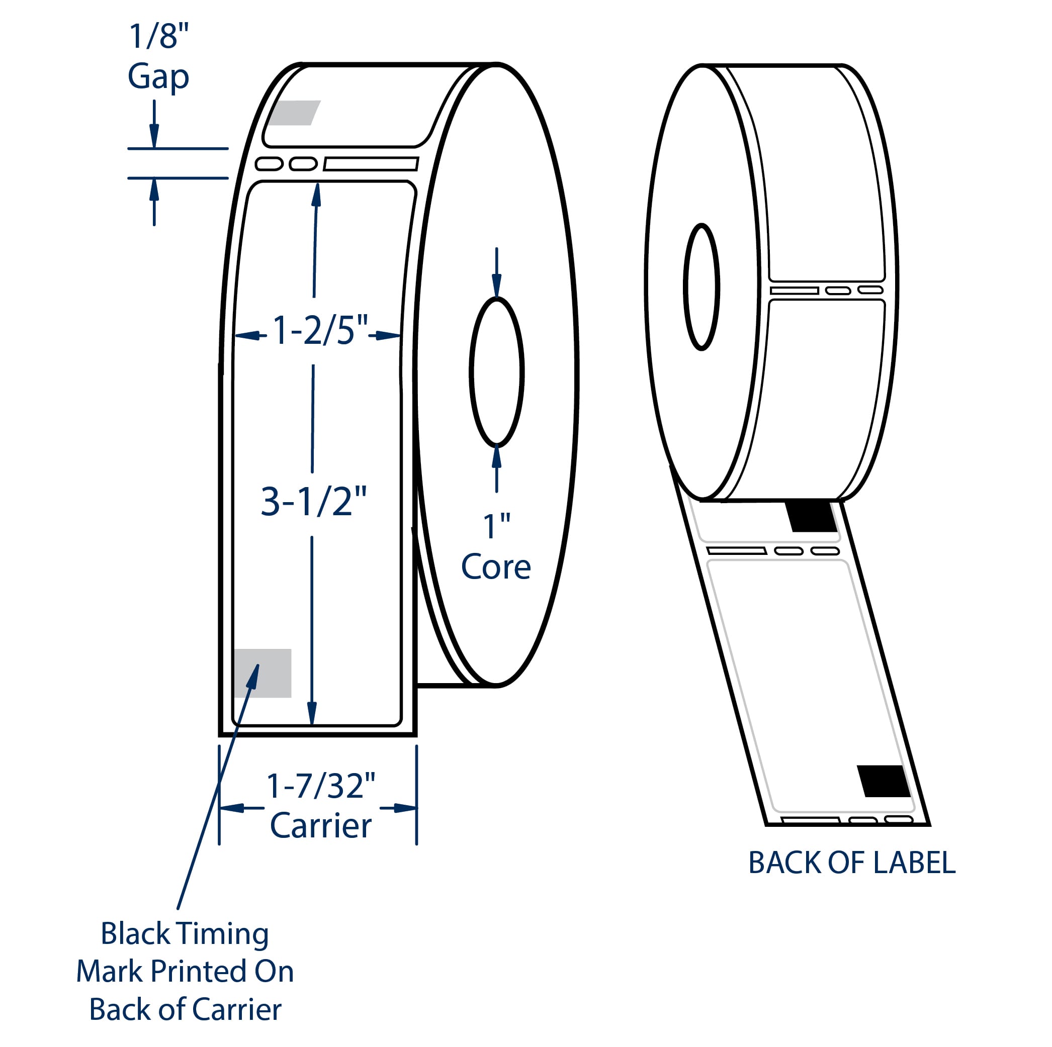 Labels123 30321 Dymo LabelWriter Compatible White Large Address Labels - 1 Roll